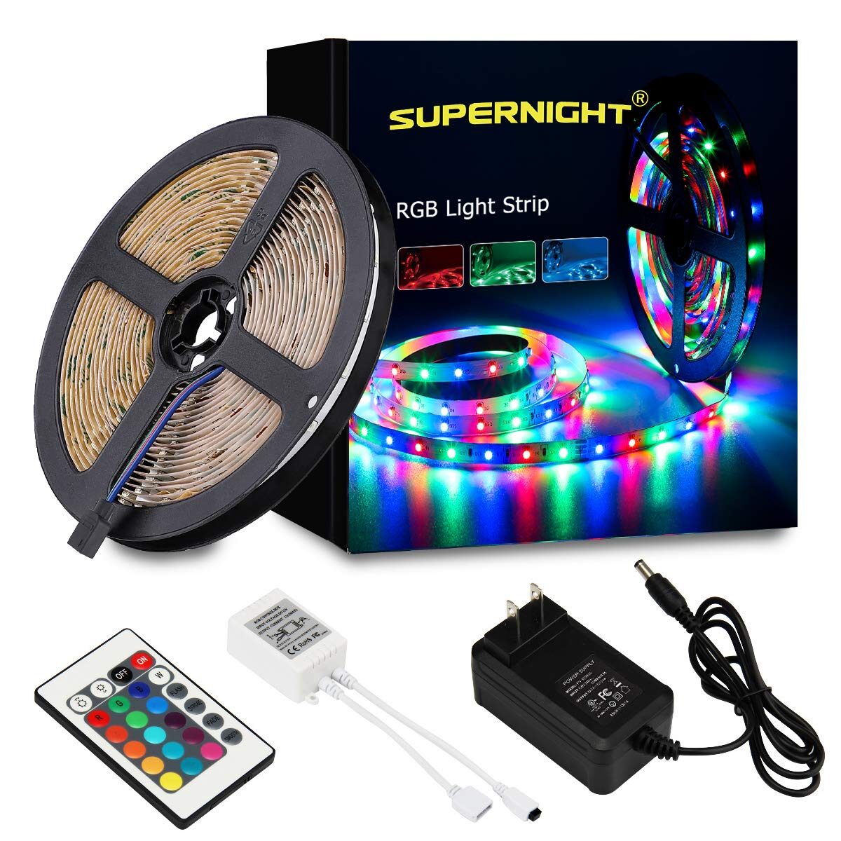 LED traka + adapter + kontroler -set 5m 2835 IP20 RGB