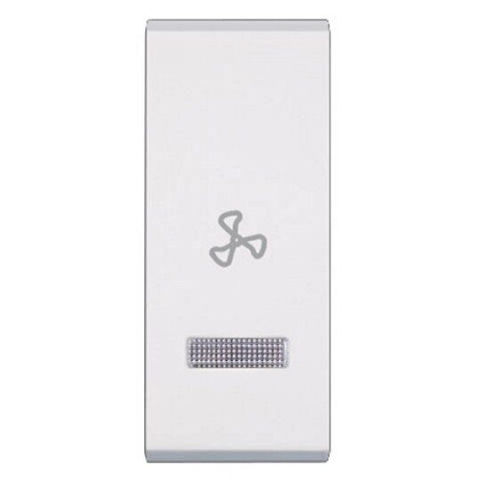 MODE POKRIVNA TIPKA 1M simbol ventilator i indikacija BIJELA (65425.0)