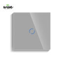 Wise standardni prekidač na dodir 1t, staklo siva