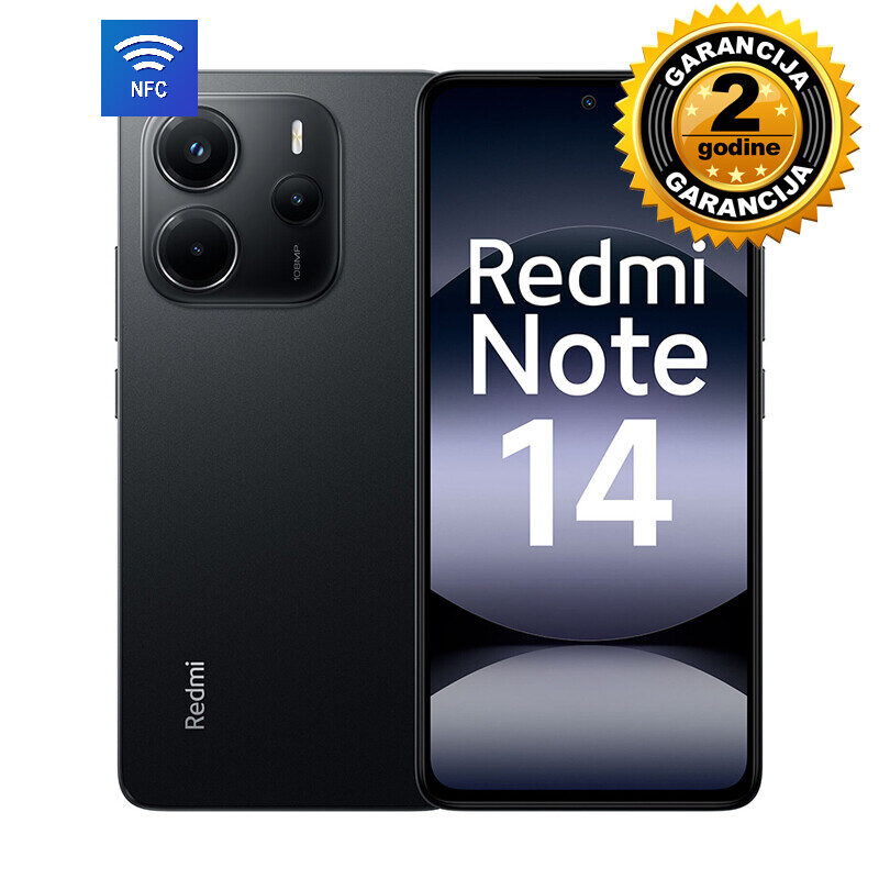 XIAOMI REDMI NOTE 14 8+256GB NFC 4G MIDNIGHT BLACK